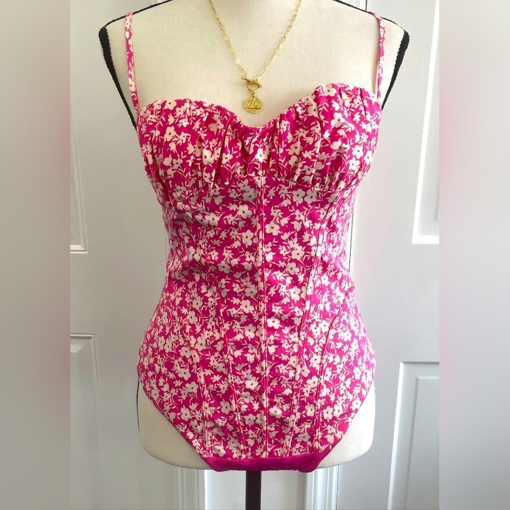 Zara Pink Floral Bodysuit